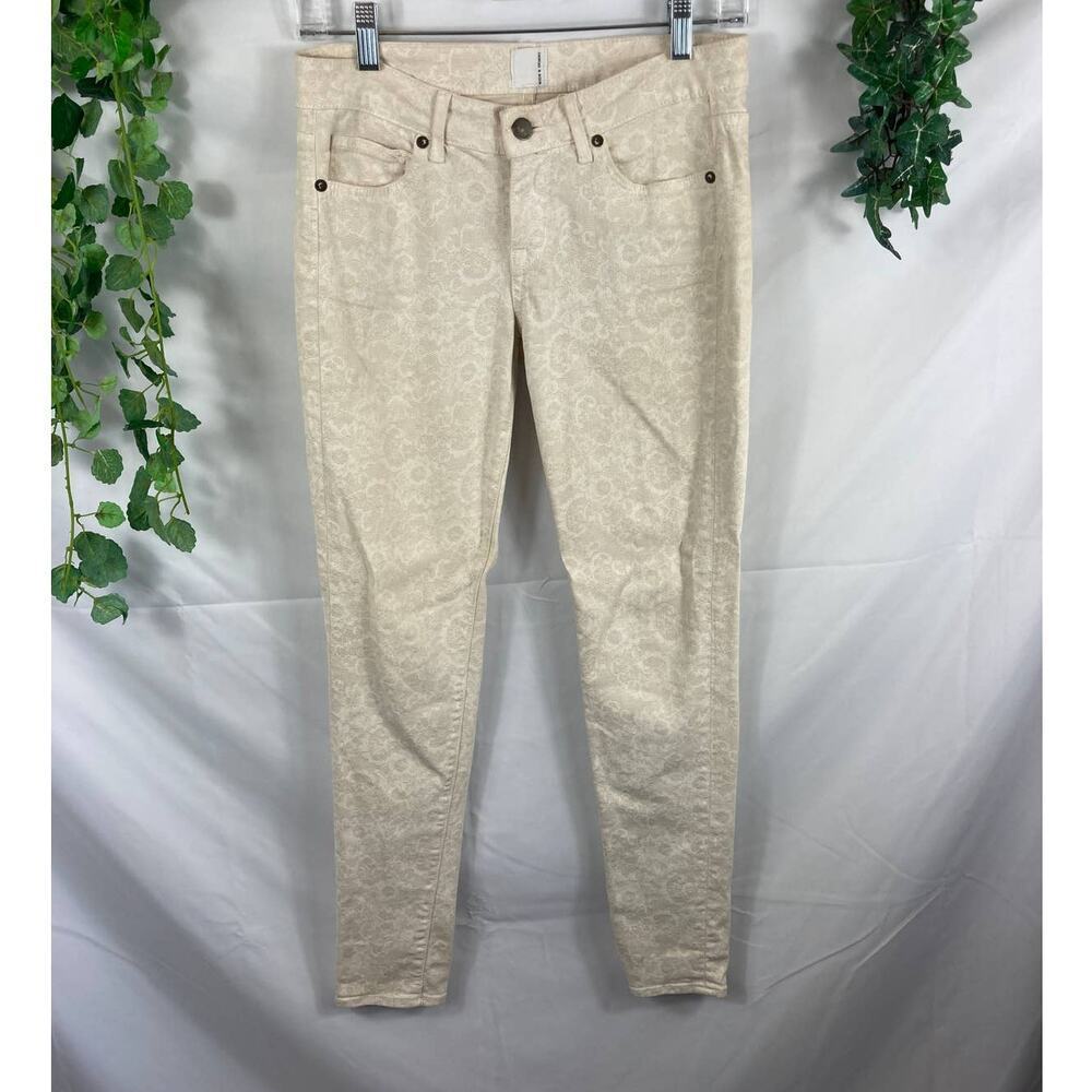 rich & skinny paisley patterned tan skinny pant Size 26